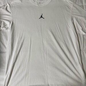 Jordan Men's White Tee with Black Logo